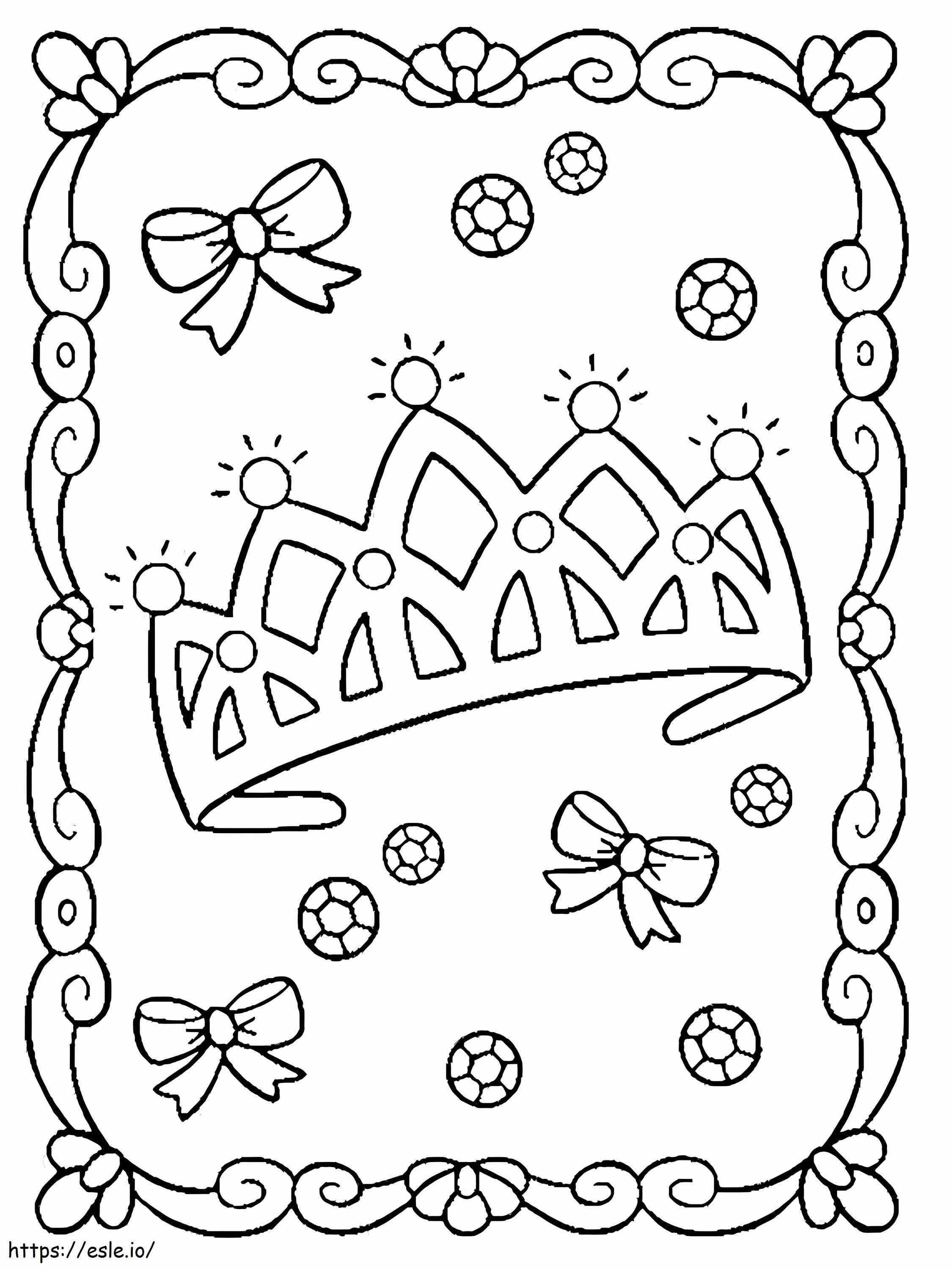 Shining crown coloring page