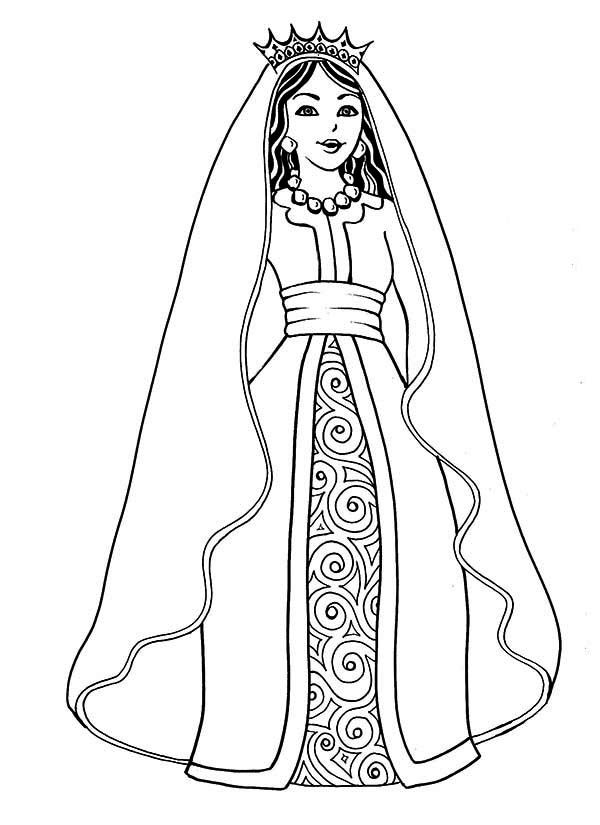 Coloring pages queen ester