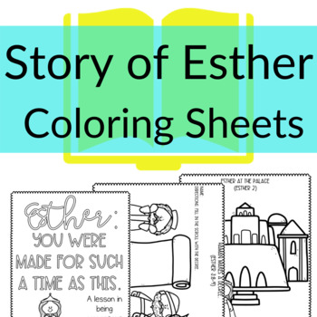 Story of esther coloring activity sheets sunday school print go