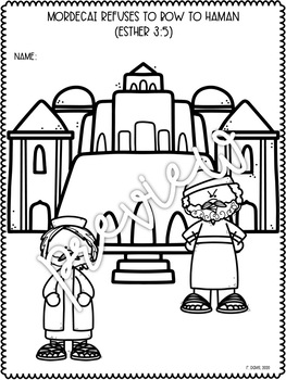 Story of esther coloring activity sheets sunday school print go