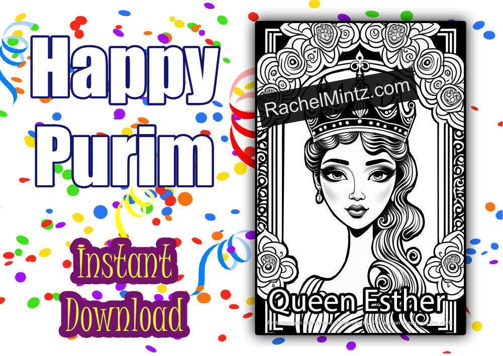Easy purim coloring