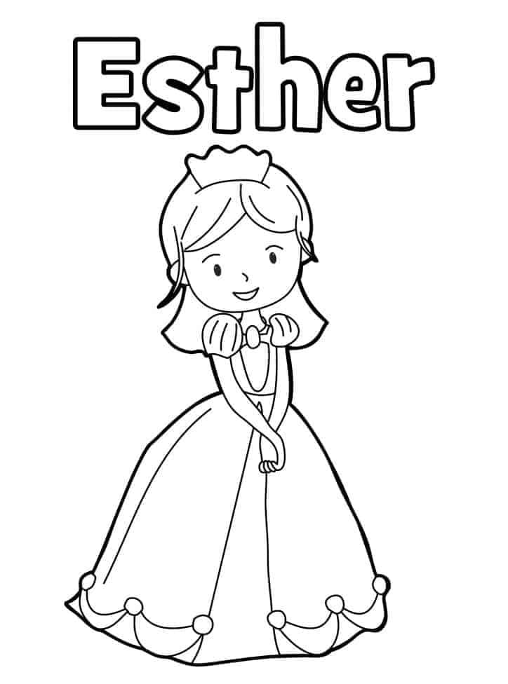 Queen esther coloring pages