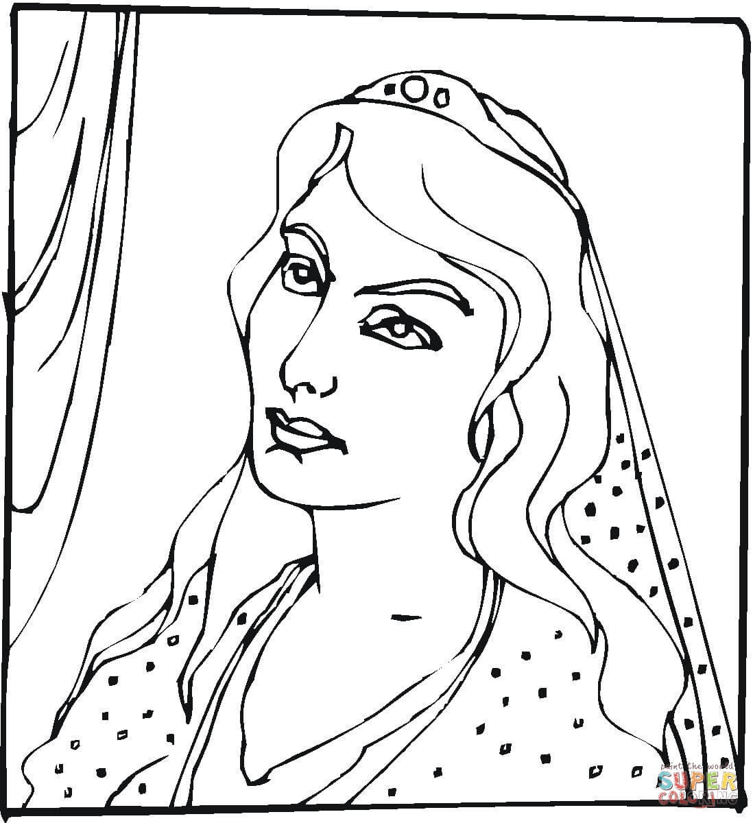 Queen esther coloring page free printable coloring pages