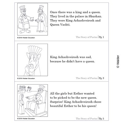 The story of purim coloring book walder education