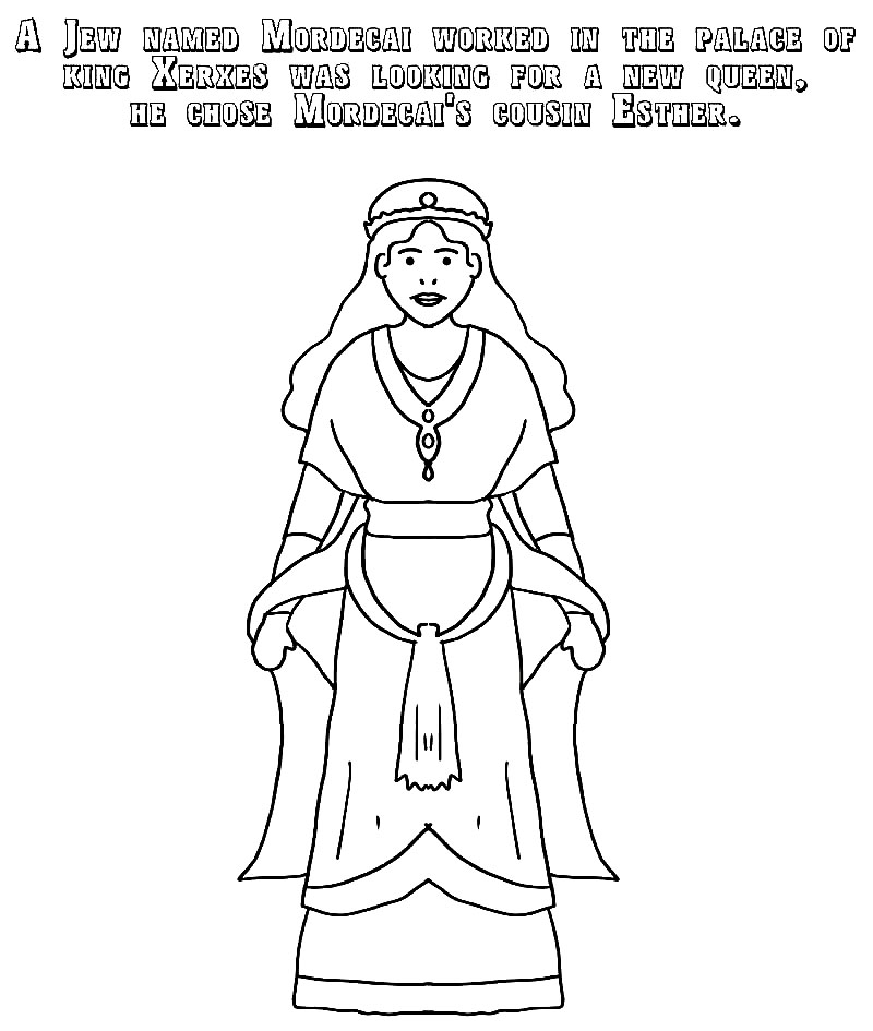 Queen esther coloring pages
