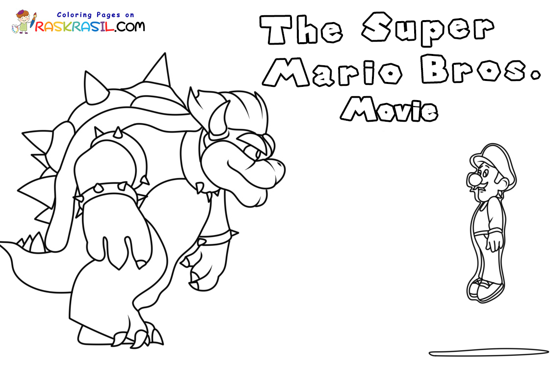 The super mario bros movie coloring pages