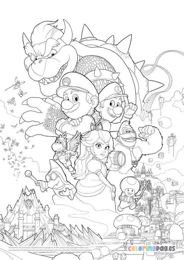 Super mario bros movie poster coloring page rmario super mario coloring pages mario coloring pages coloring pages