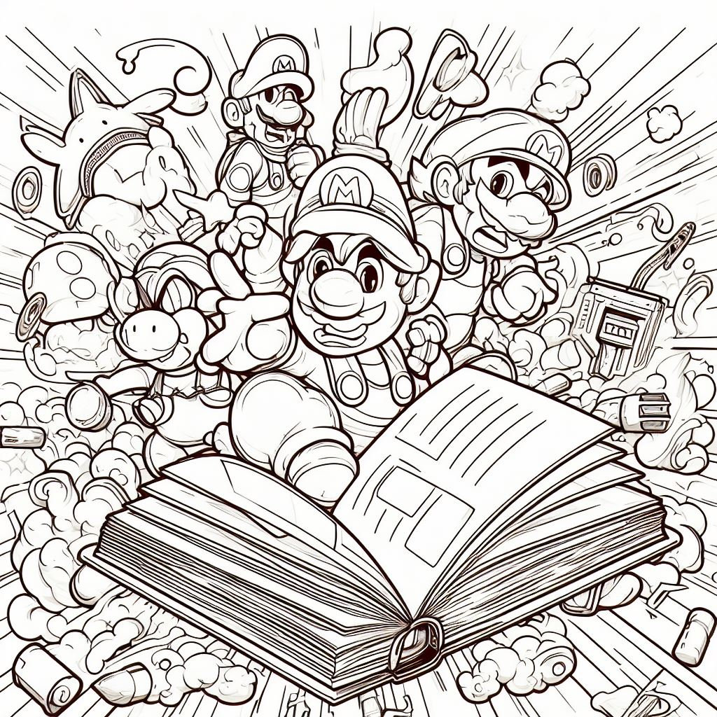 Mario bros coloring pages