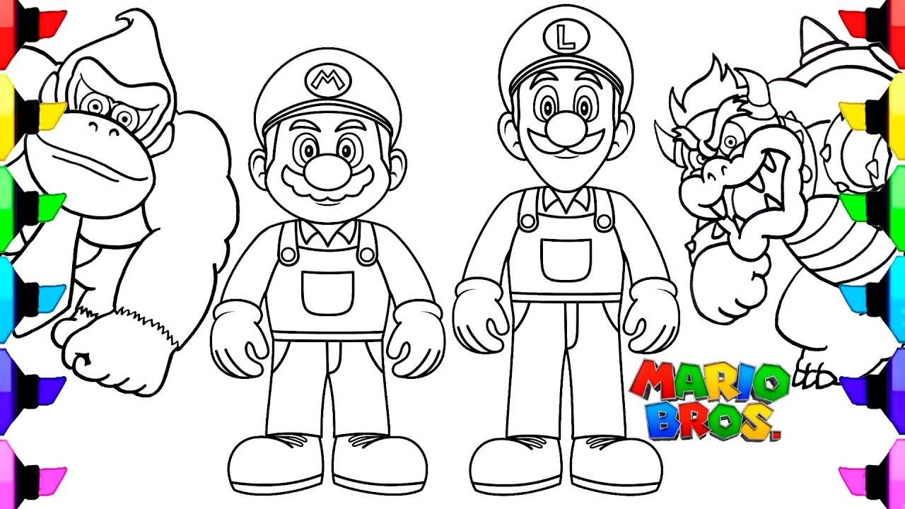 New coloring pages the super mario bros movie how to color disfigure