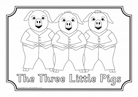 Three little pigs louring sheets sb