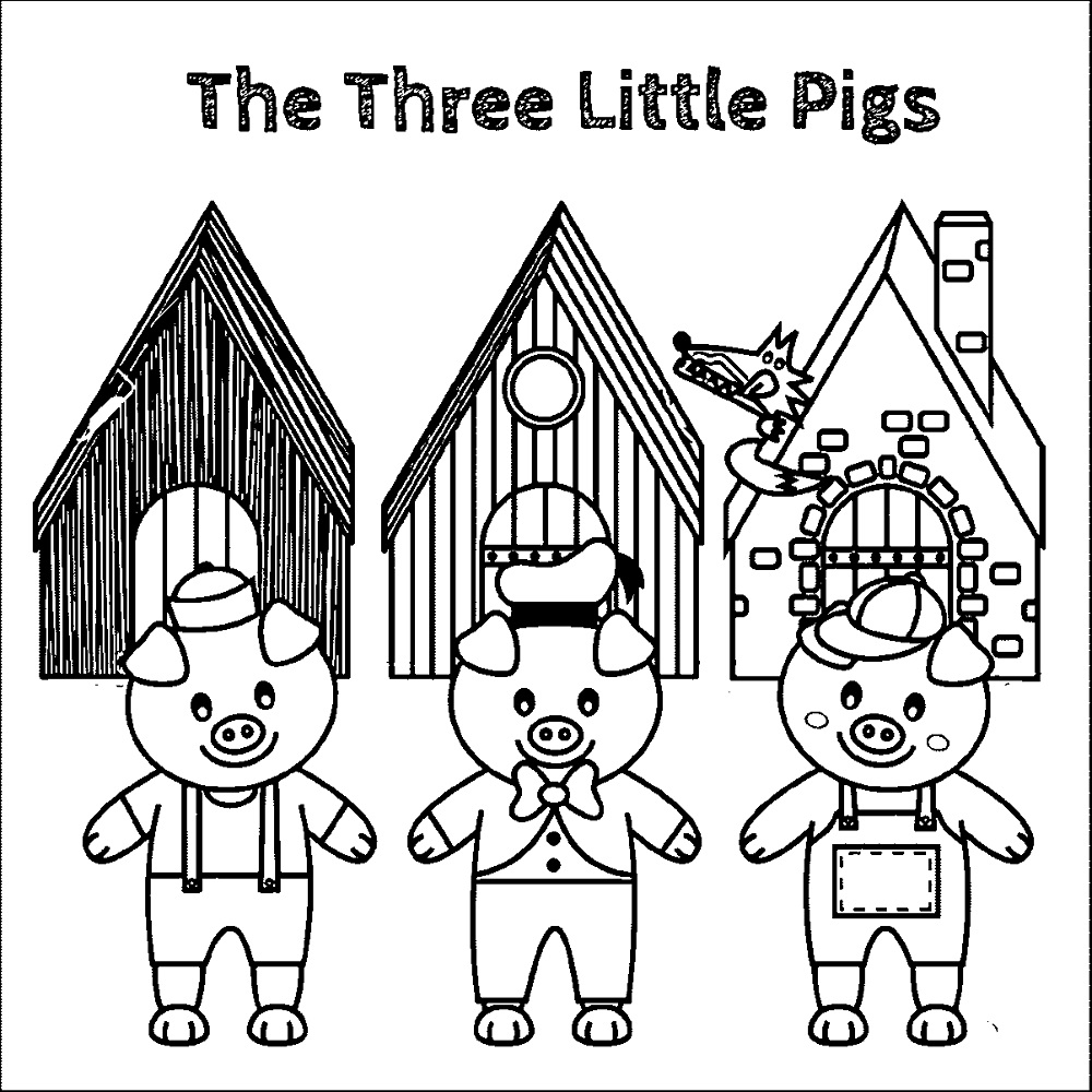 Printable three little pigs worksheets activity shelter