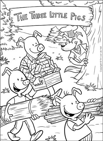 The three little pigs coloring page three little pigs little pigs three little pigs story