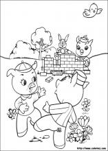 The three little pigs coloring pages on coloring