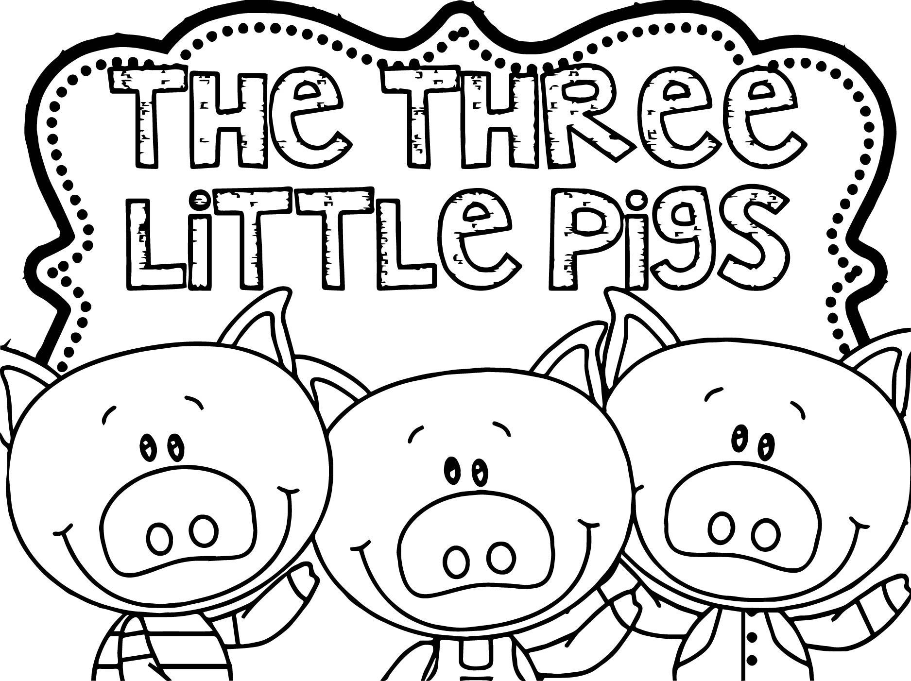 Awesome three little pigs coloring page little pigs three little pigs bear coloring pages