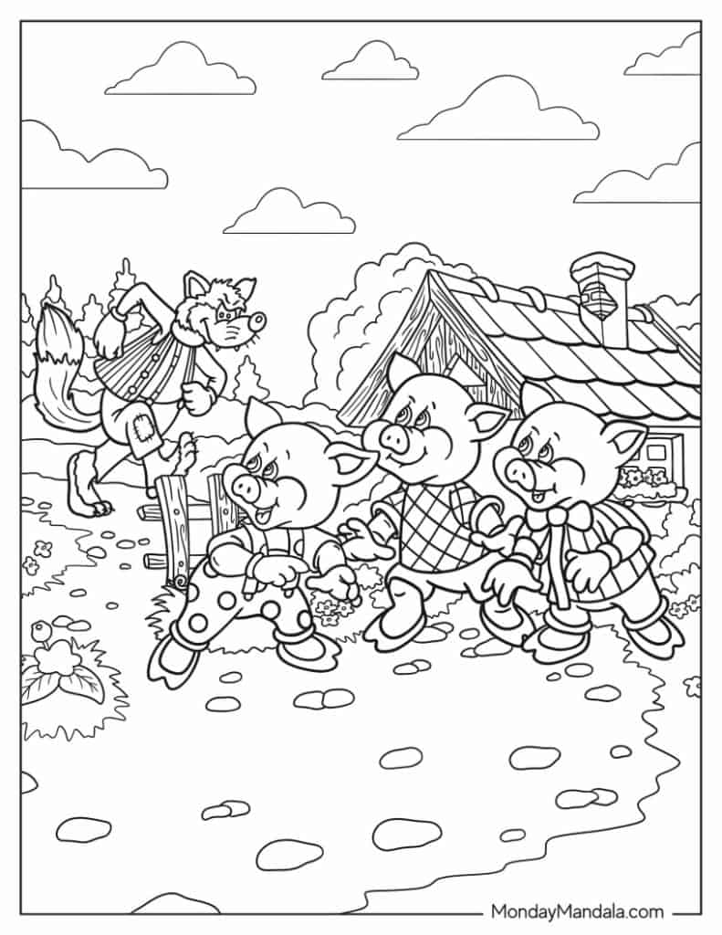 Fairy tale coloring pages free pdf printables