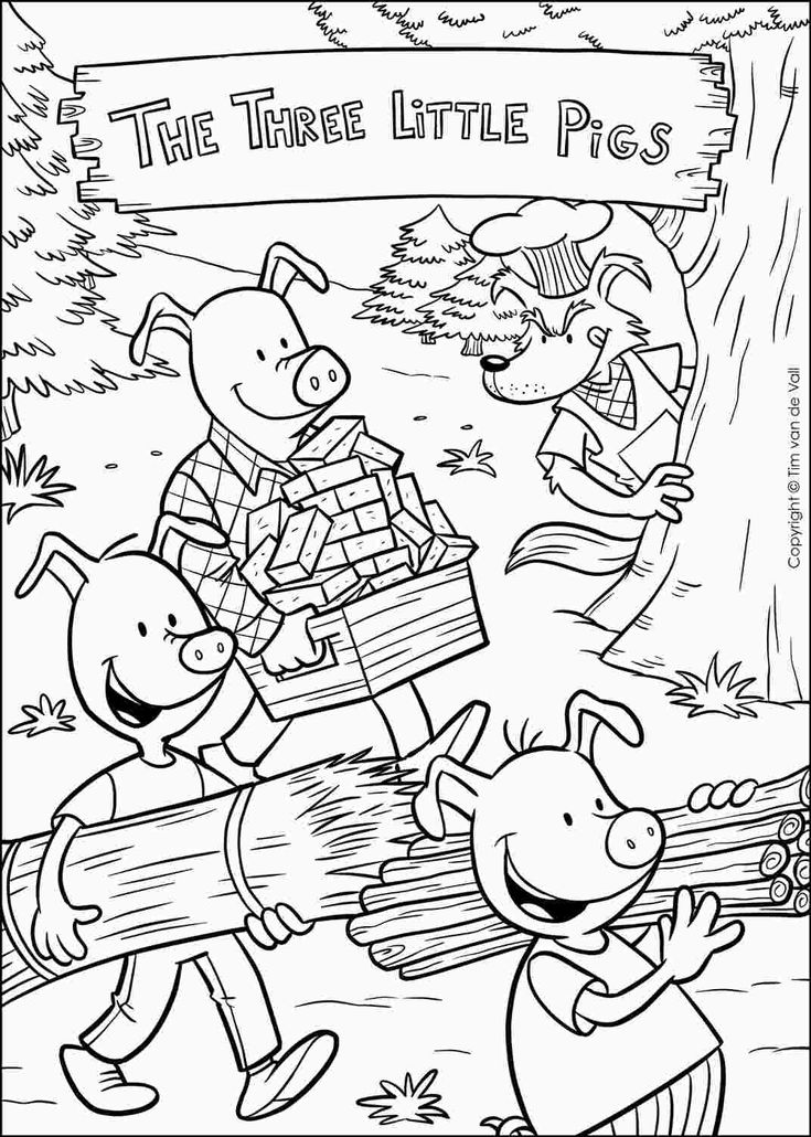 Colouring sheets little pigs three little pigs little pigs three little pigs story