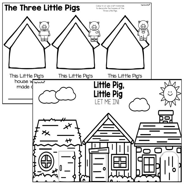 Three little pigs craftivities