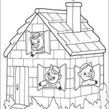 Three little pigs coloring pages