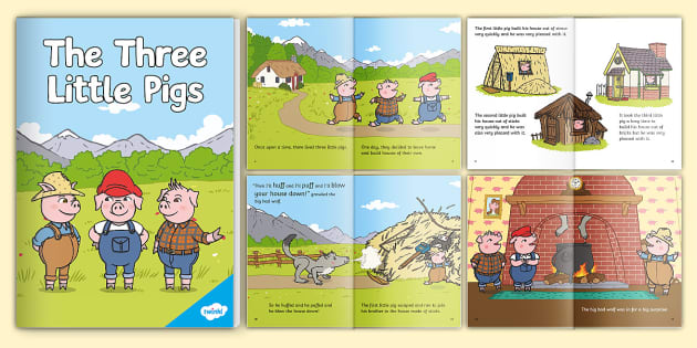 The three little pigs story with pictures