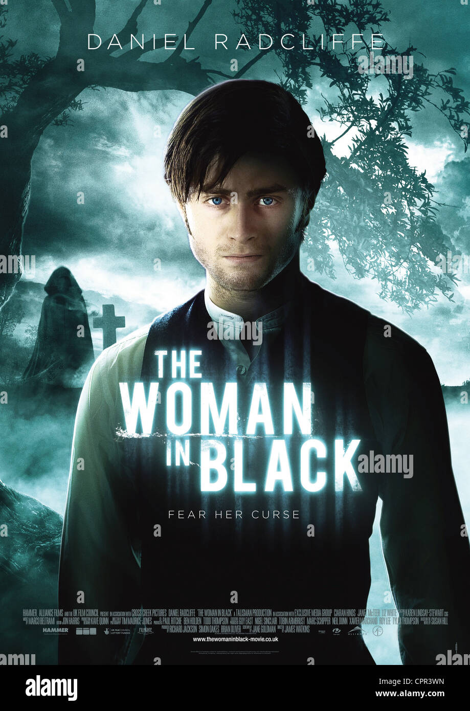The woman in black stock photo