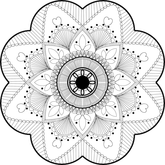 Mandala coloring pages stress relief art therapy coloring printable pdf
