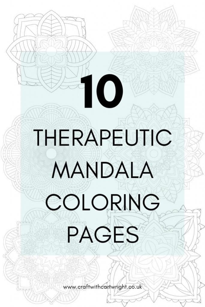 Therapeutic mandala louring pages