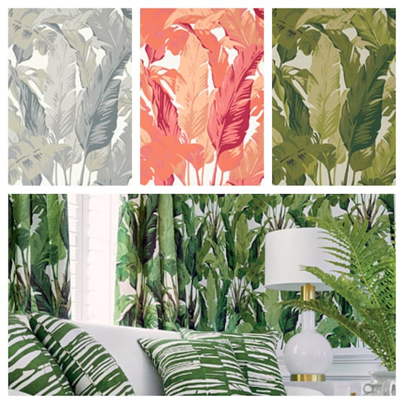 Buy designer thibaut travelers palm wallpaper packaged in double online in india