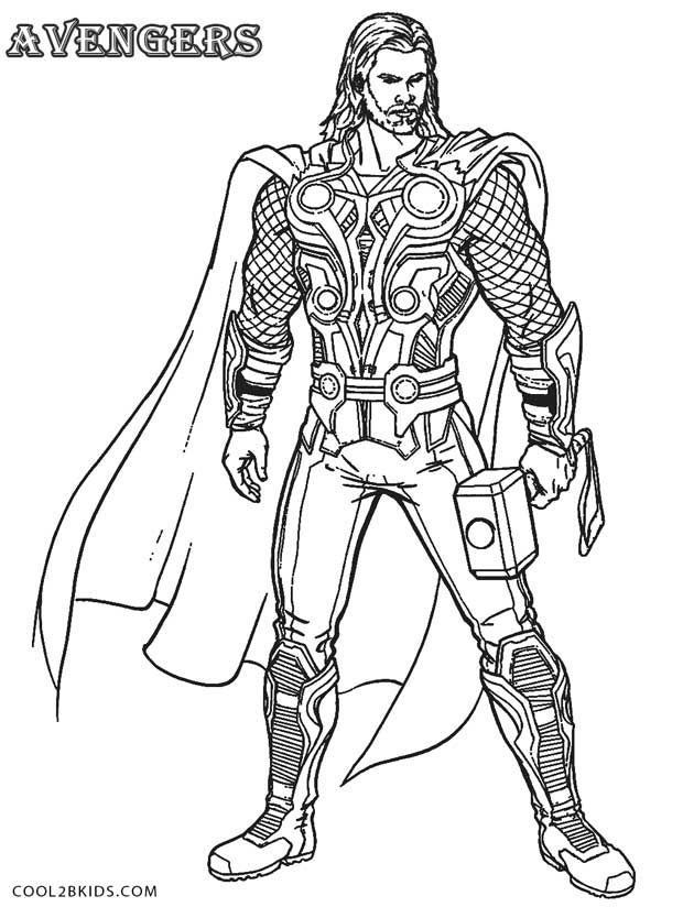 Printable thor coloring pages for kids coolbkids avengers coloring pages superhero coloring pages avengers coloring
