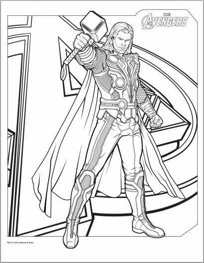 Avengers coloring pages thor coloring pages