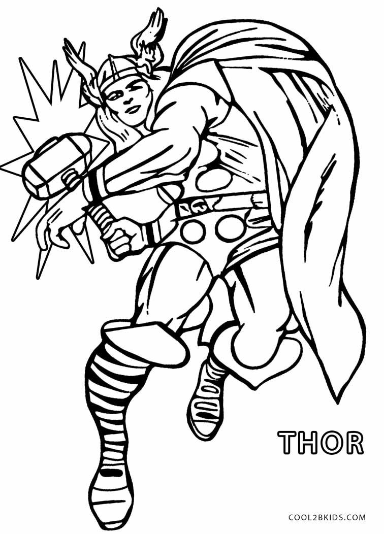 Printable thor coloring pages for kids coolbkids avengers coloring pages superhero coloring pages coloring pages