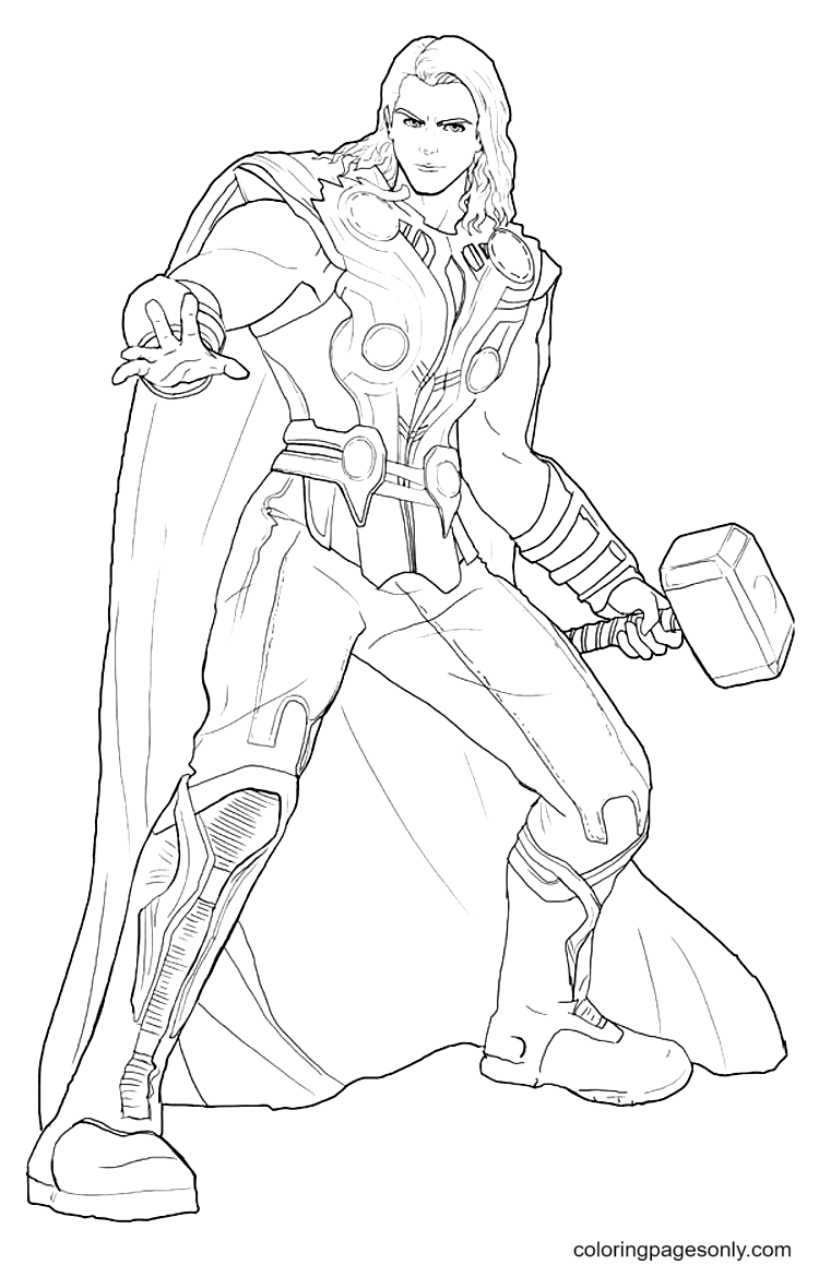Thor coloring pages printable for free download