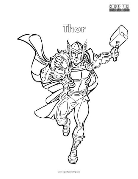 Thor coloring page