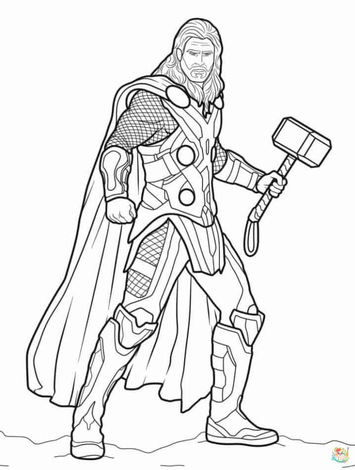 Explore the world of imagination with thor coloring pages