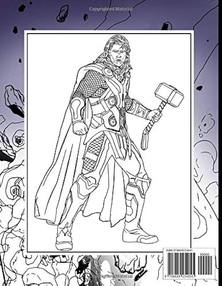 Thor coloring book color wonder relaxation coloring books for adults tweens many pages bring happiness webb sonny books
