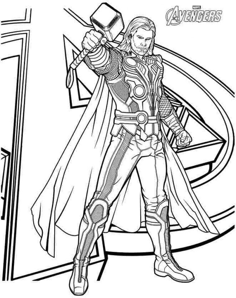 Get this printable thor coloring pages