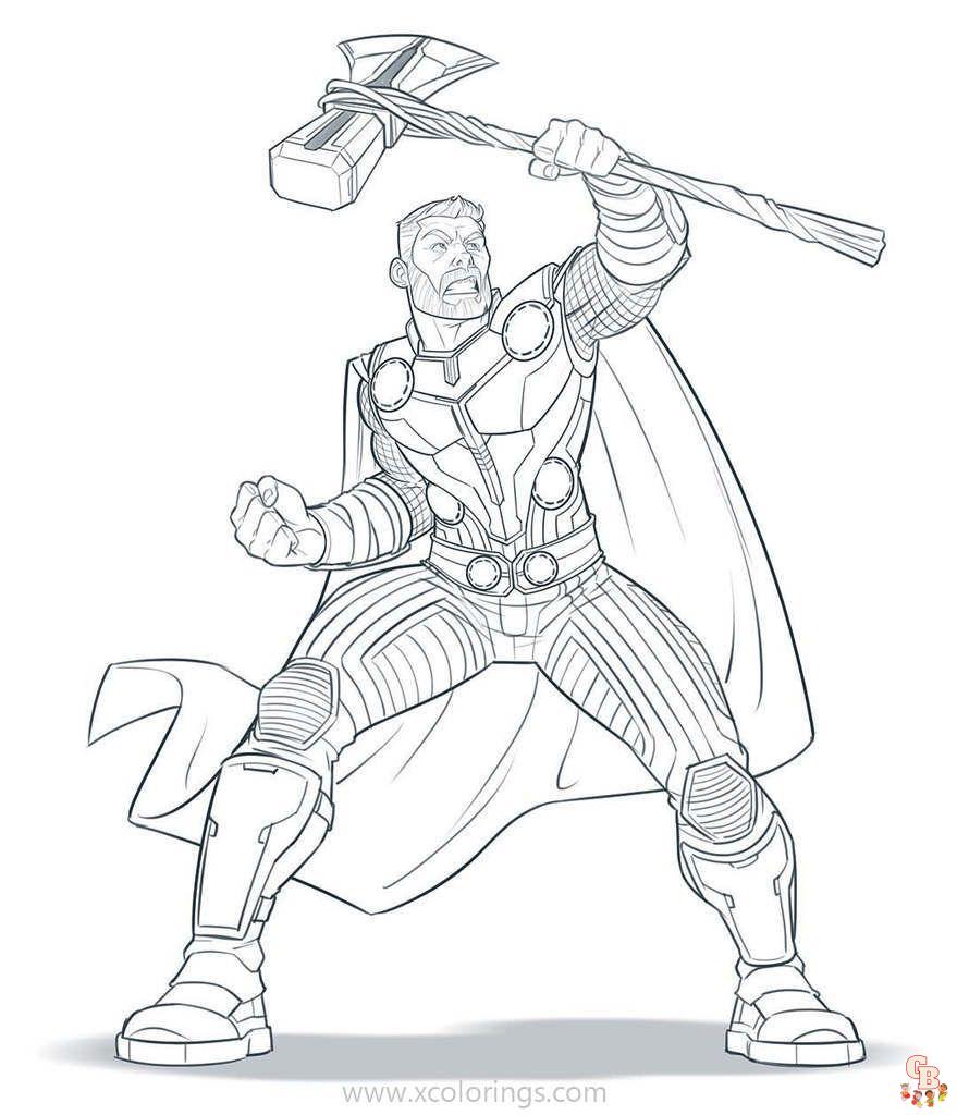 Free printable thor coloring pages for kids