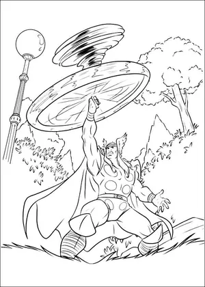 Avengers thor coloring pages