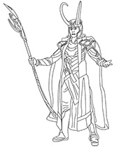 Thor coloring page sheet avengers