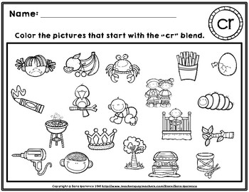Color the r blends phonics practice pages by sara ipatenco tpt