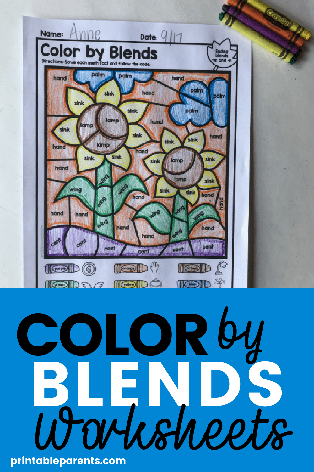 Color by blend worksheets