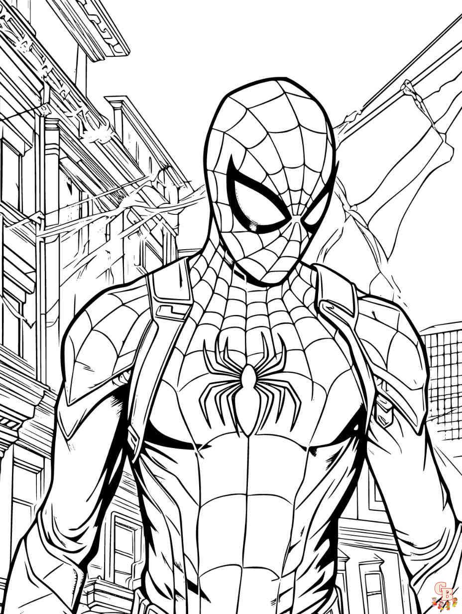 Spider man coloring pages by gbcoloring on