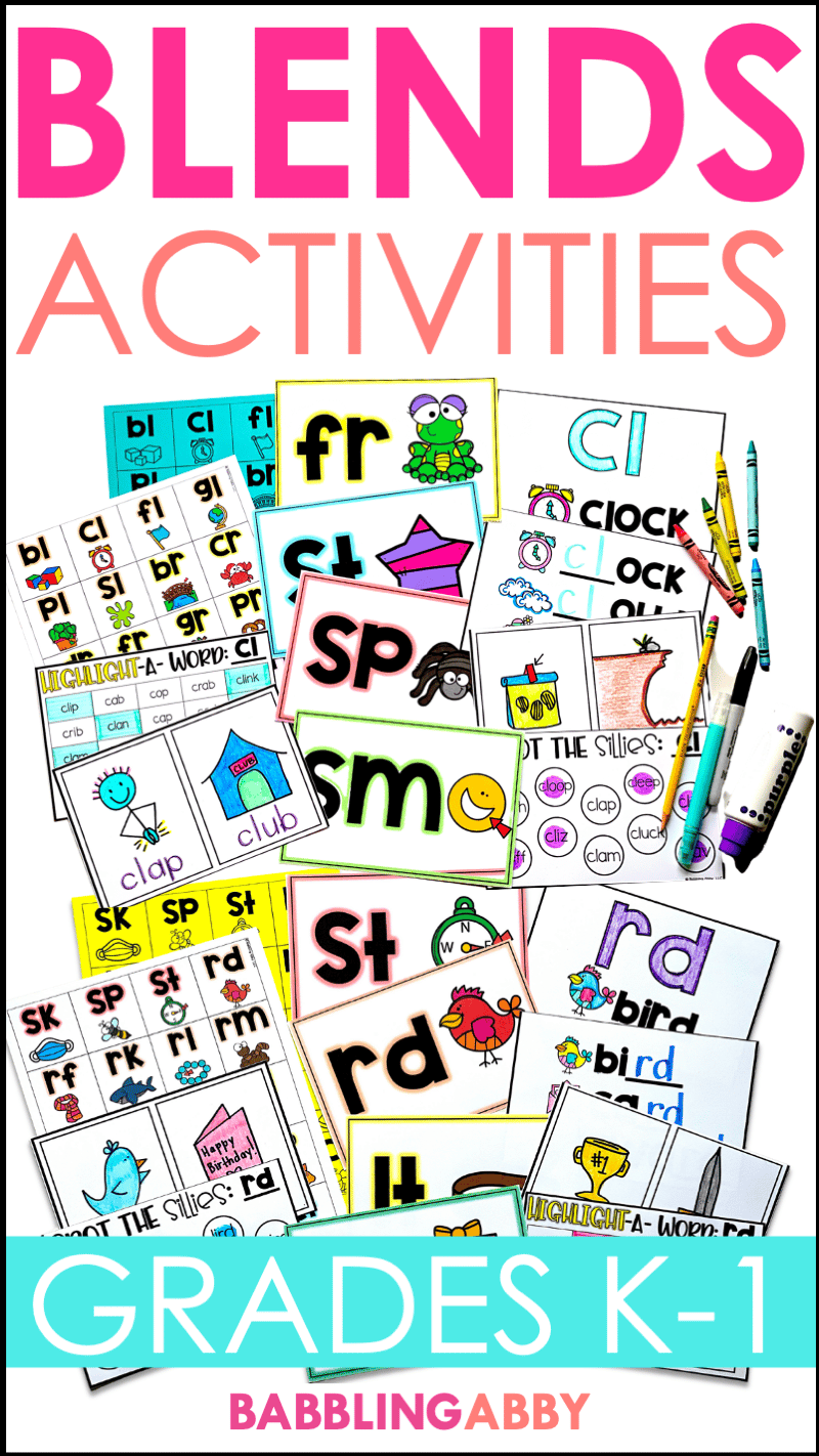 Easy and fun consonant blends activities
