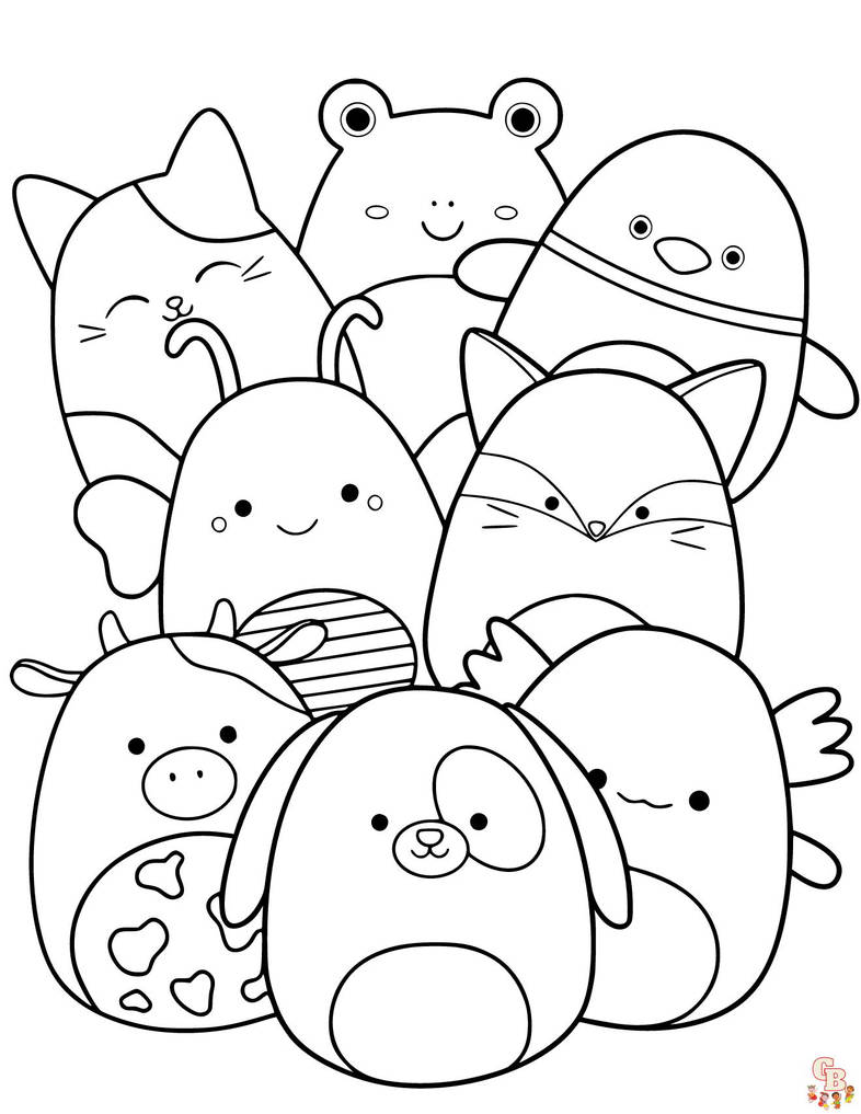 Discover the joy of squishmallows coloring pages by gbcoloring on