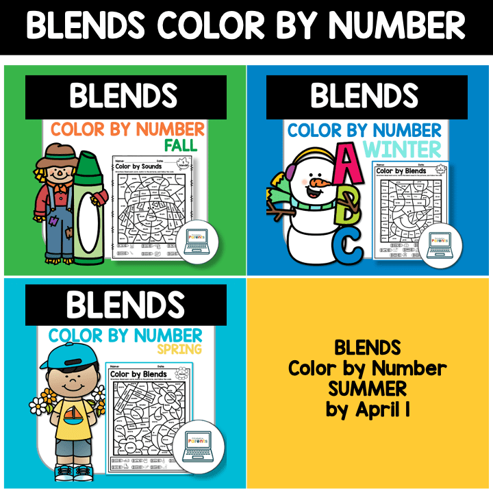 Color by blend worksheets