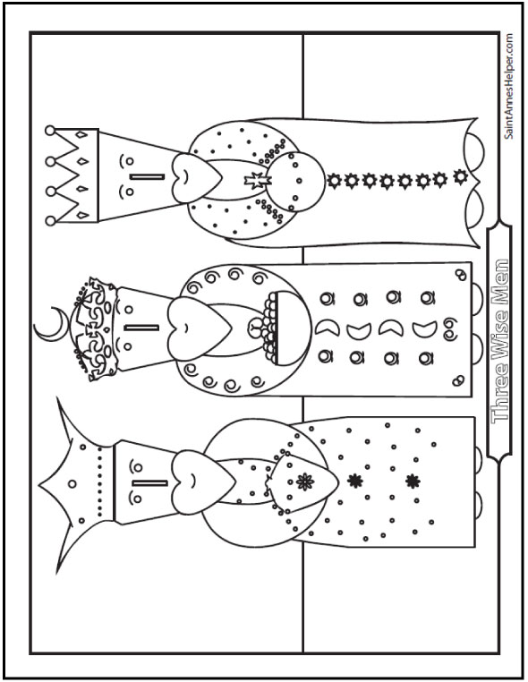 Three kings coloring page â wise men from the orient