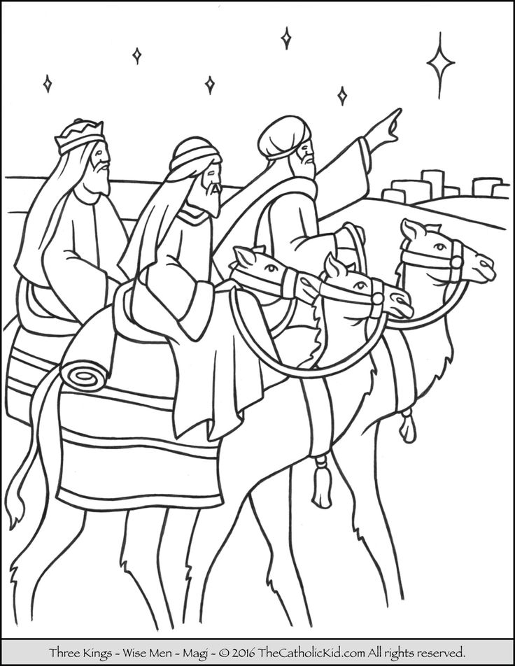 Three kings magi coloring page epiphany coloring nativity coloring pages jesus coloring pages