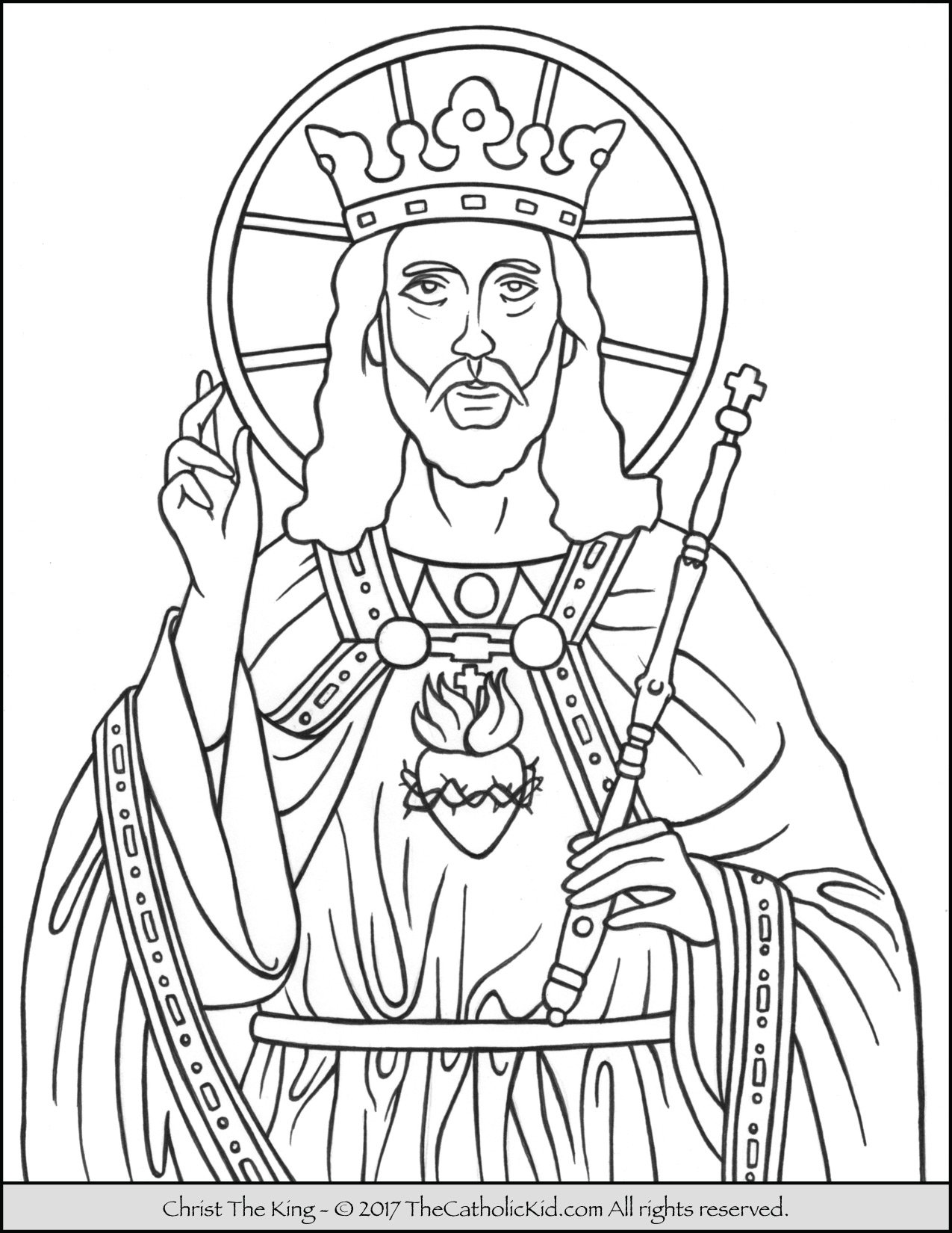 Christ the king coloring page