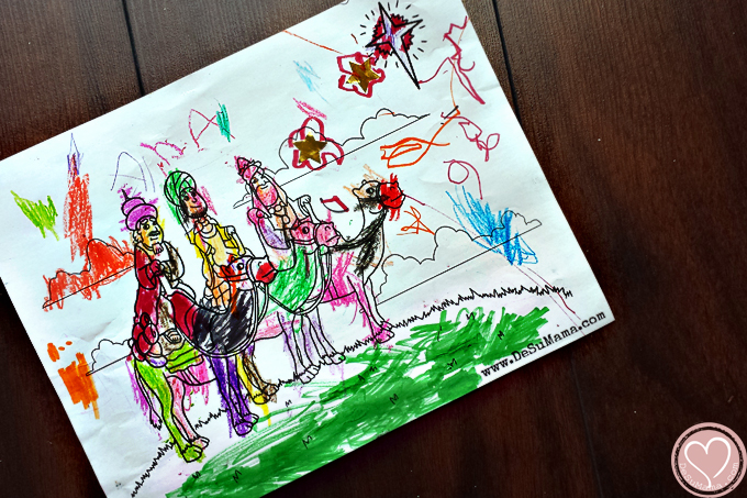 Three kings coloring pages for preschoolers