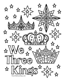 We kings coloring page by the little rose shop tpt