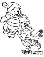 Pooh tigger piglet coloring page for kids